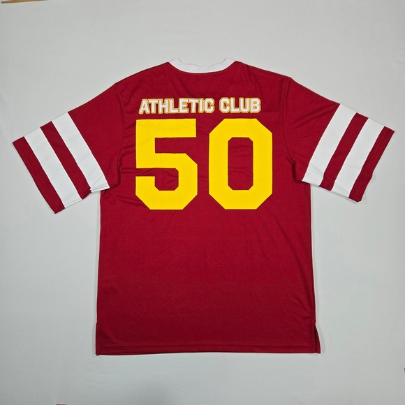 Peanuts Charlie Brown Football Jersey Style Shirt Red White Size Large NWT - Picture 2 of 12